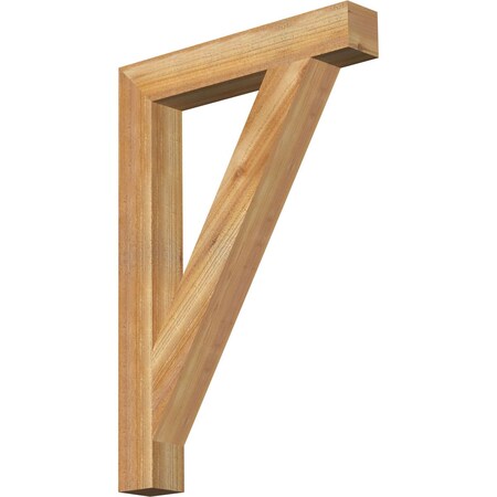 Ekena Millwork Traditional Block Rough Sawn Bracket, Western Red Cedar, 4"W x 26"D x 38"H BKT04X26X38TRA05RWR